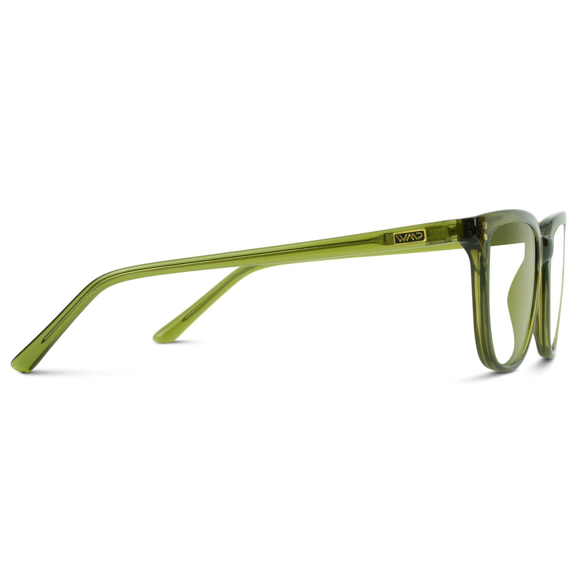 Crystal Saguaro Green || Green Square Frame Glasses with Clear Prescription Lenses