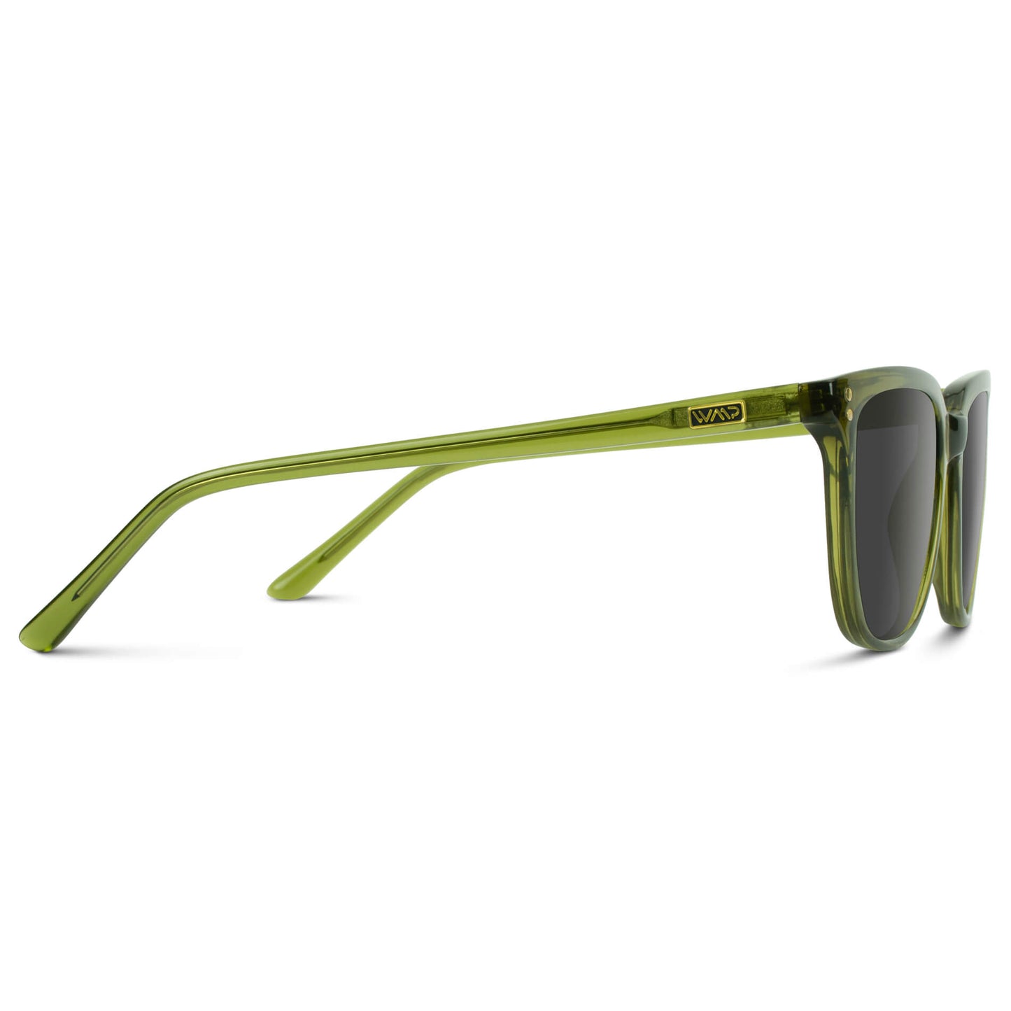 Crystal Saguaro Green / Grey Lens || Green Square Frame Sunglasses with Grey Prescription Lenses