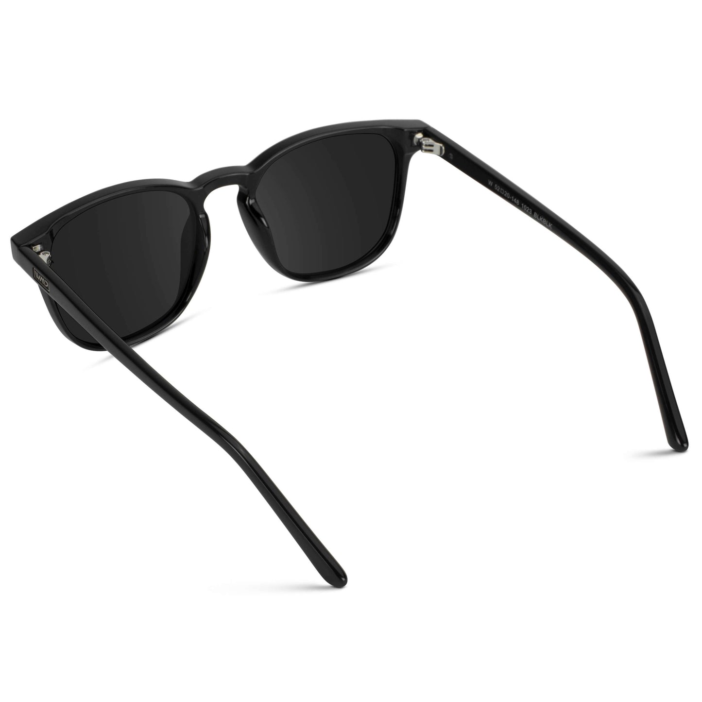 Black / Black Lens || Black Square Frame Sunglasses with Black Polarized Lenses