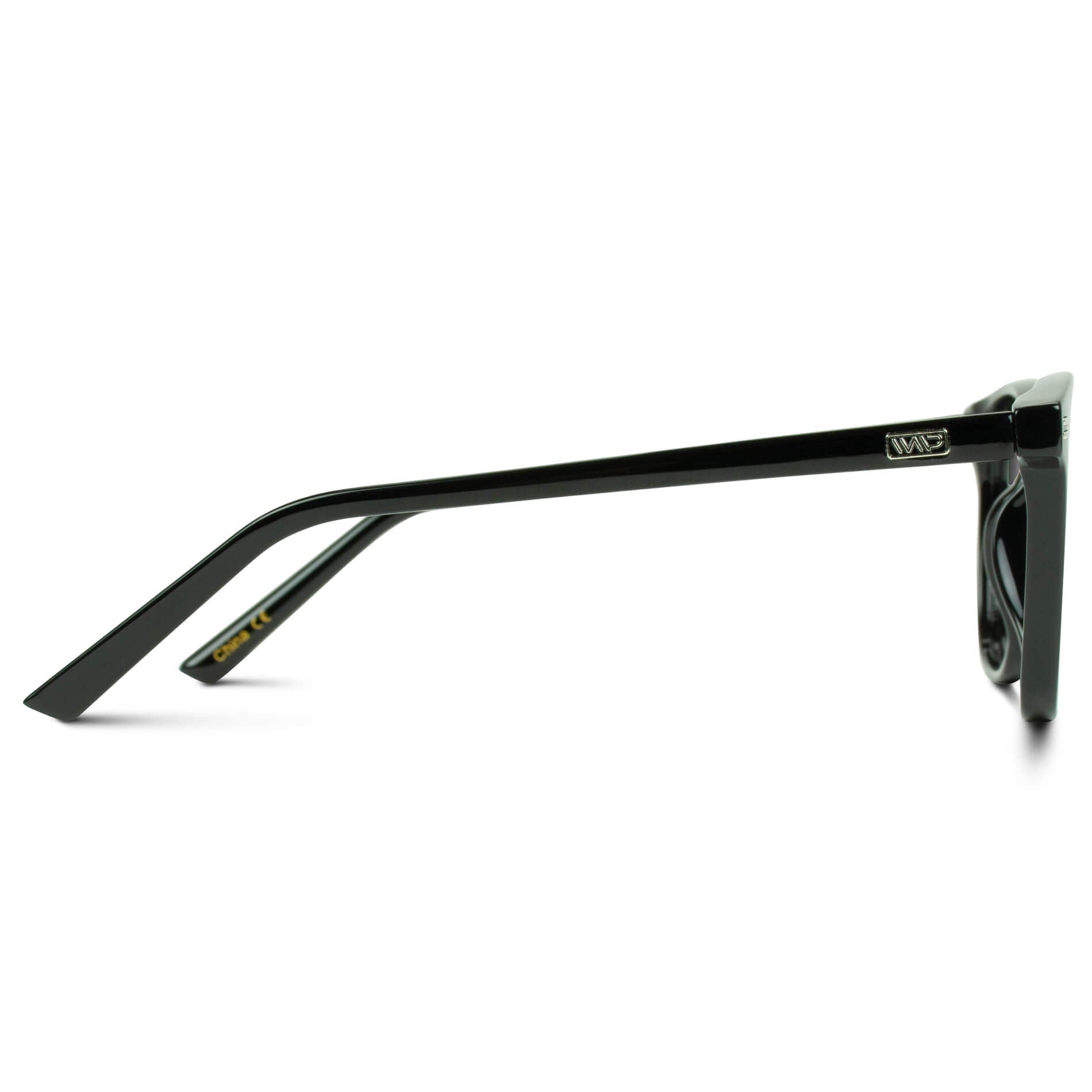 Black / Grey Lens || Black Square Frame Prescription Sunglasses with Grey Lenses