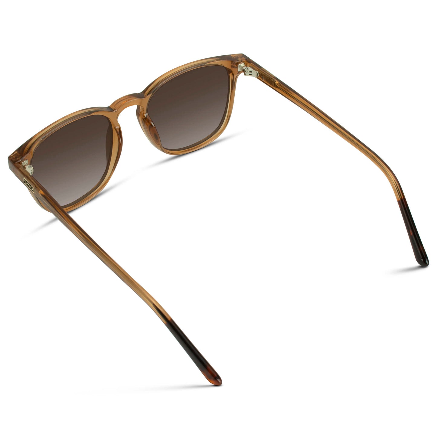 Crystal Brown / Brown Gradient Lens || Clear Brown Square Sunglasses with UV Protection Lenses