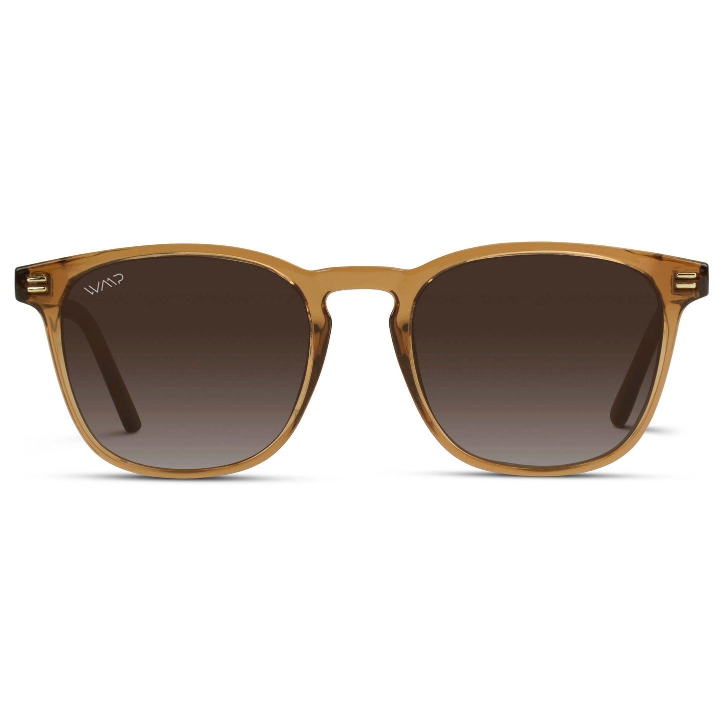 Crystal Brown / Brown Gradient Lens || Clear Brown Square Sunglasses with UV Protection Lenses