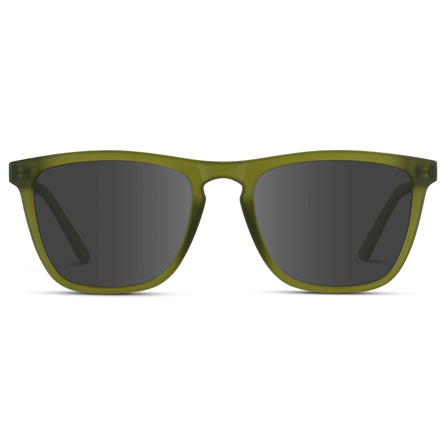 Frosted Saguaro Green / Grey Lens || Green Square Frame Prescription Sunglasses with Grey Lenses