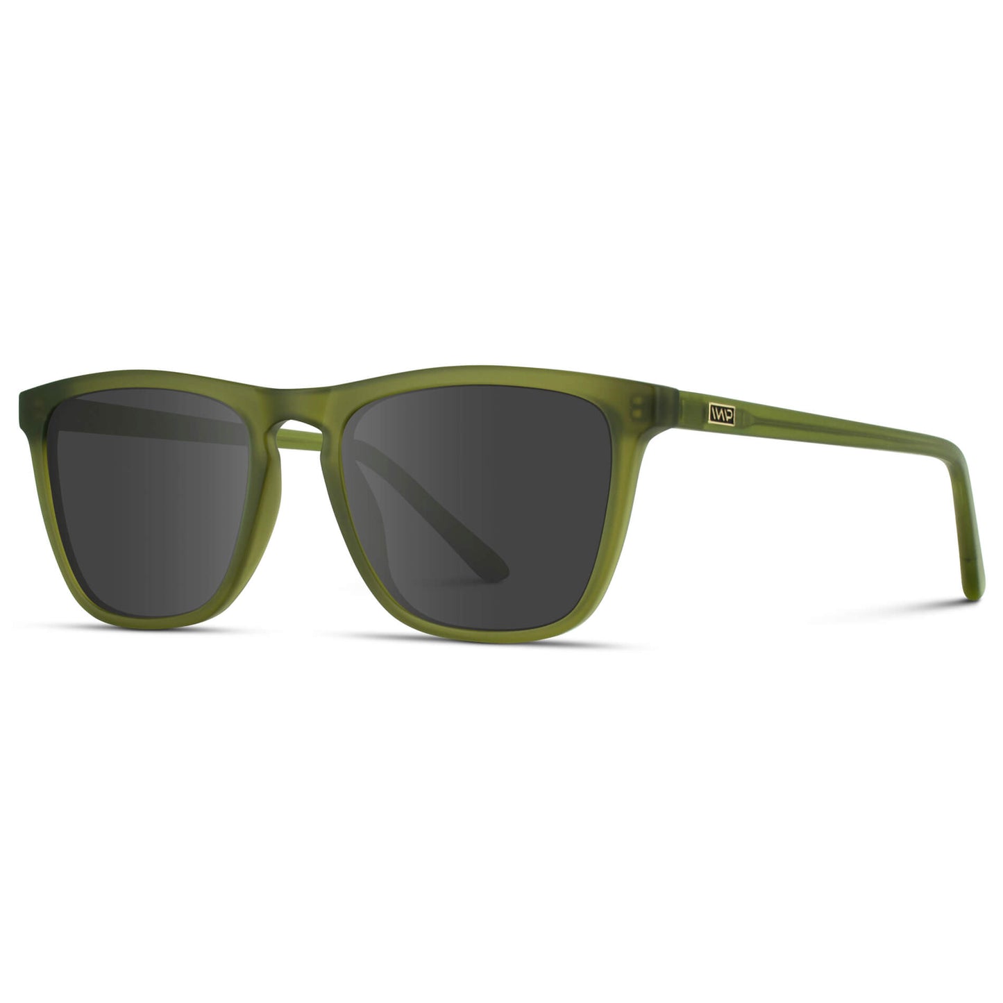 Frosted Saguaro Green / Grey Lens || Green Square Frame Prescription Sunglasses with Grey Lenses