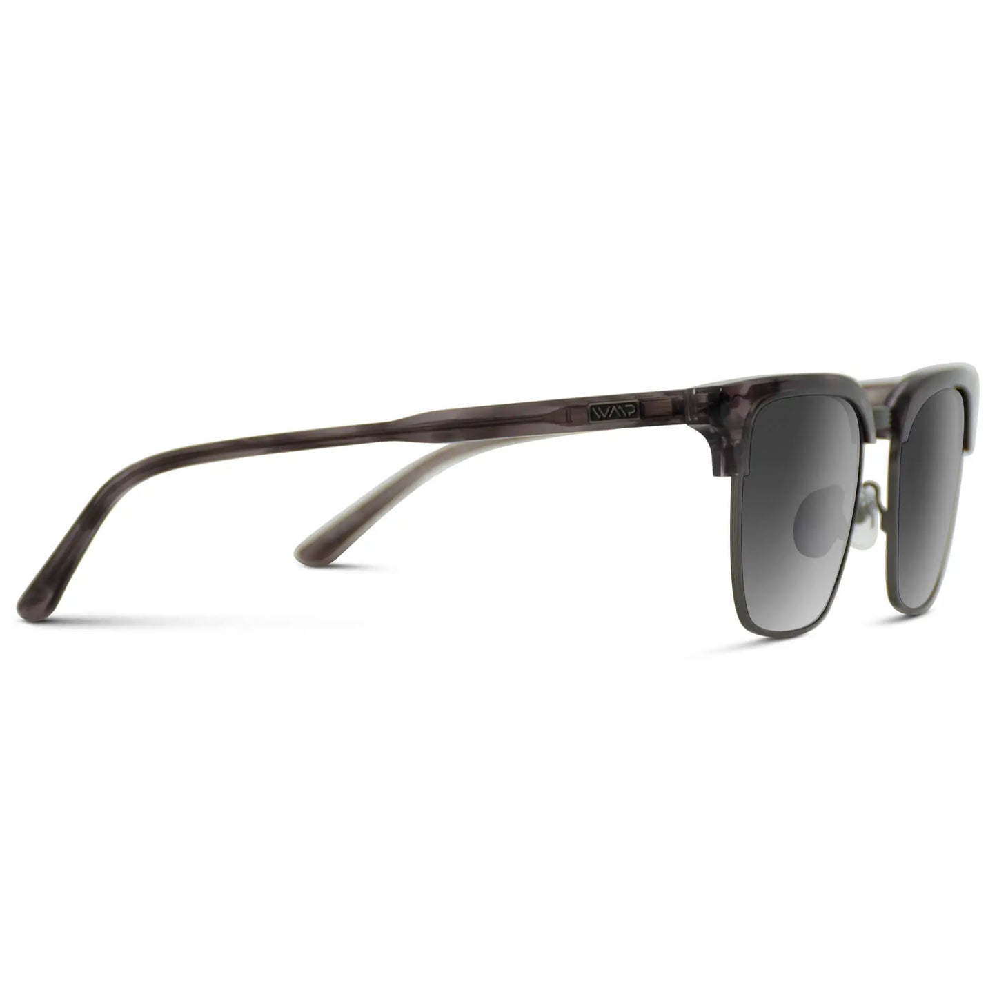 Agate Grey Tortoise / Gradient Black Lens || Agate Tortoise Horn Rimmed Polarized Sunglasses with Black Gradient Lenses