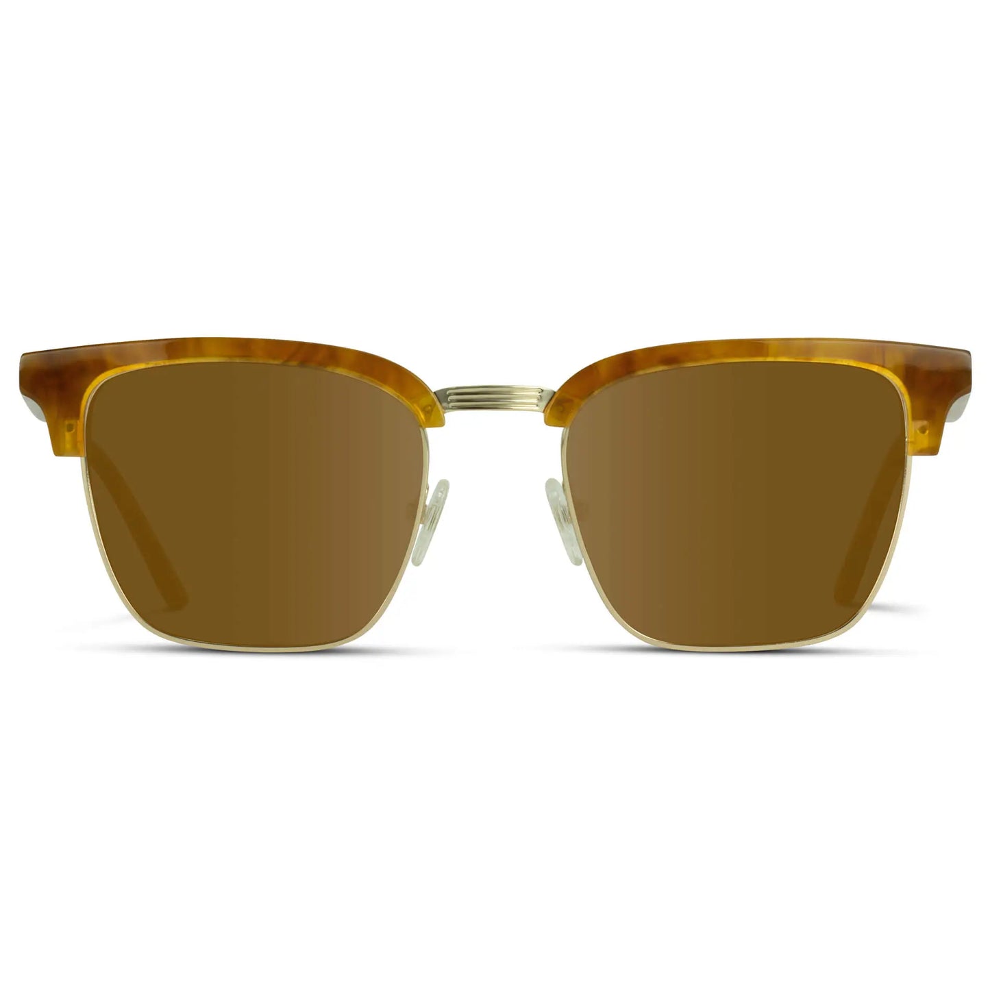 Savana Tortoise / Amber || Men's Brown Frame Tortoise Horn Rimmed Prescription Sunglasses with Brown Lenses