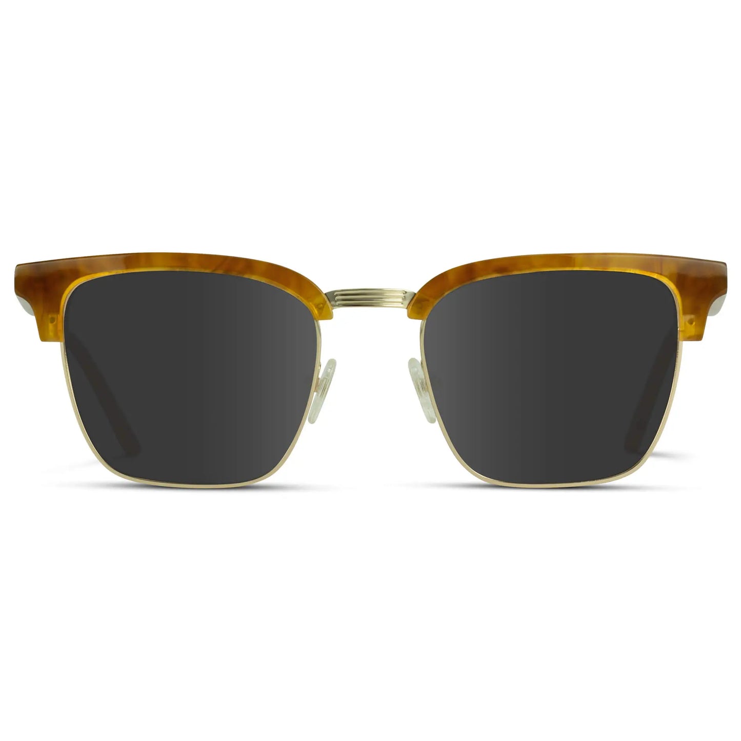Savana Tortoise / Grey || Men's Brown Frame Tortoise Horn Rimmed Prescription Sunglasses with Grey Lenses