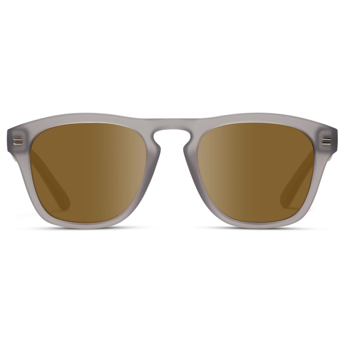 Moonrock Grey / Amber Lens || Grey Square Frame Sunglasses with Amber Prescription Lenses