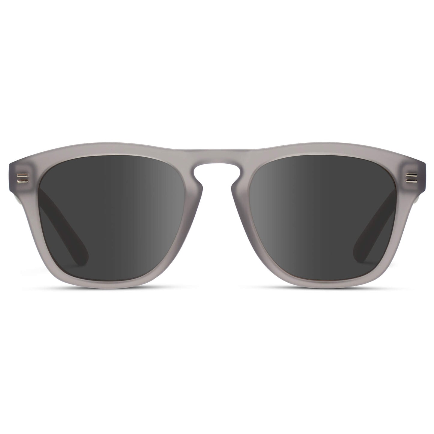 Moonrock Grey / Grey Lens || Grey Square Frame Sunglasses with Grey Prescription Lenses
