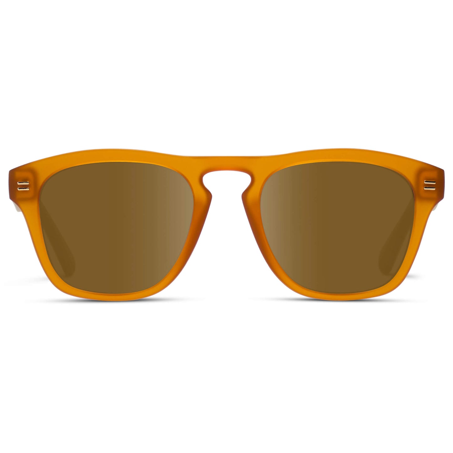Sunset Orange / Amber Lens || Orange Square Frame Sunglasses with Amber Prescription Lenses
