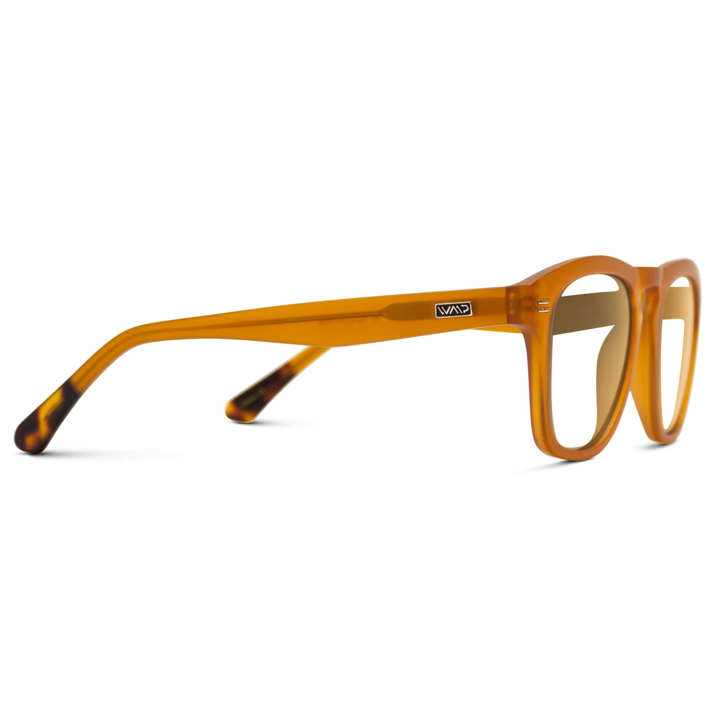 Sunset Orange || Orange Square Frame Glasses with Clear Prescription Lenses
