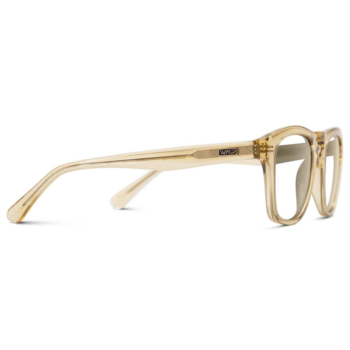 Champagne Crystal || Yellow Square Frame Glasses with Clear Prescription Lenses