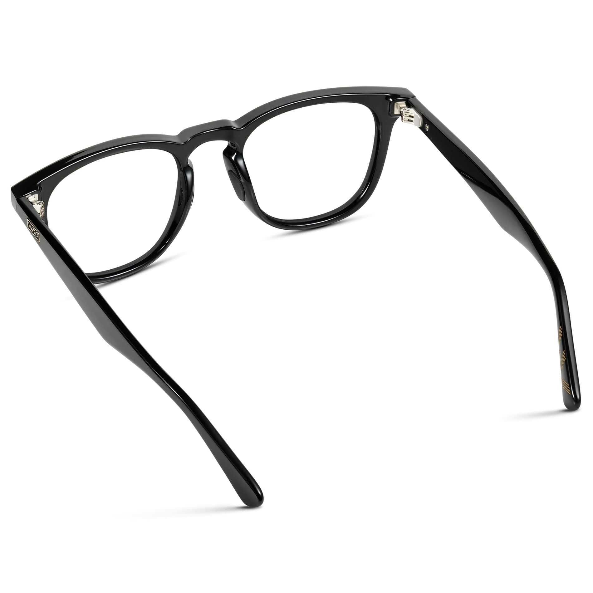 Black || Black Round Frame Glasses with Clear Lenses