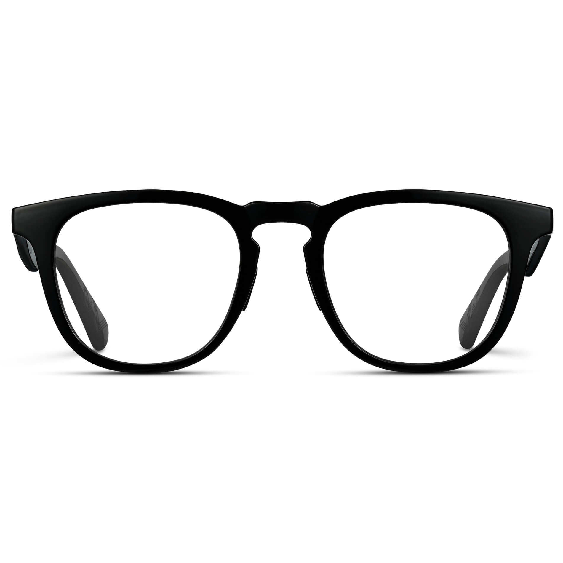 Black || Black Round Frame Glasses with Clear Lenses