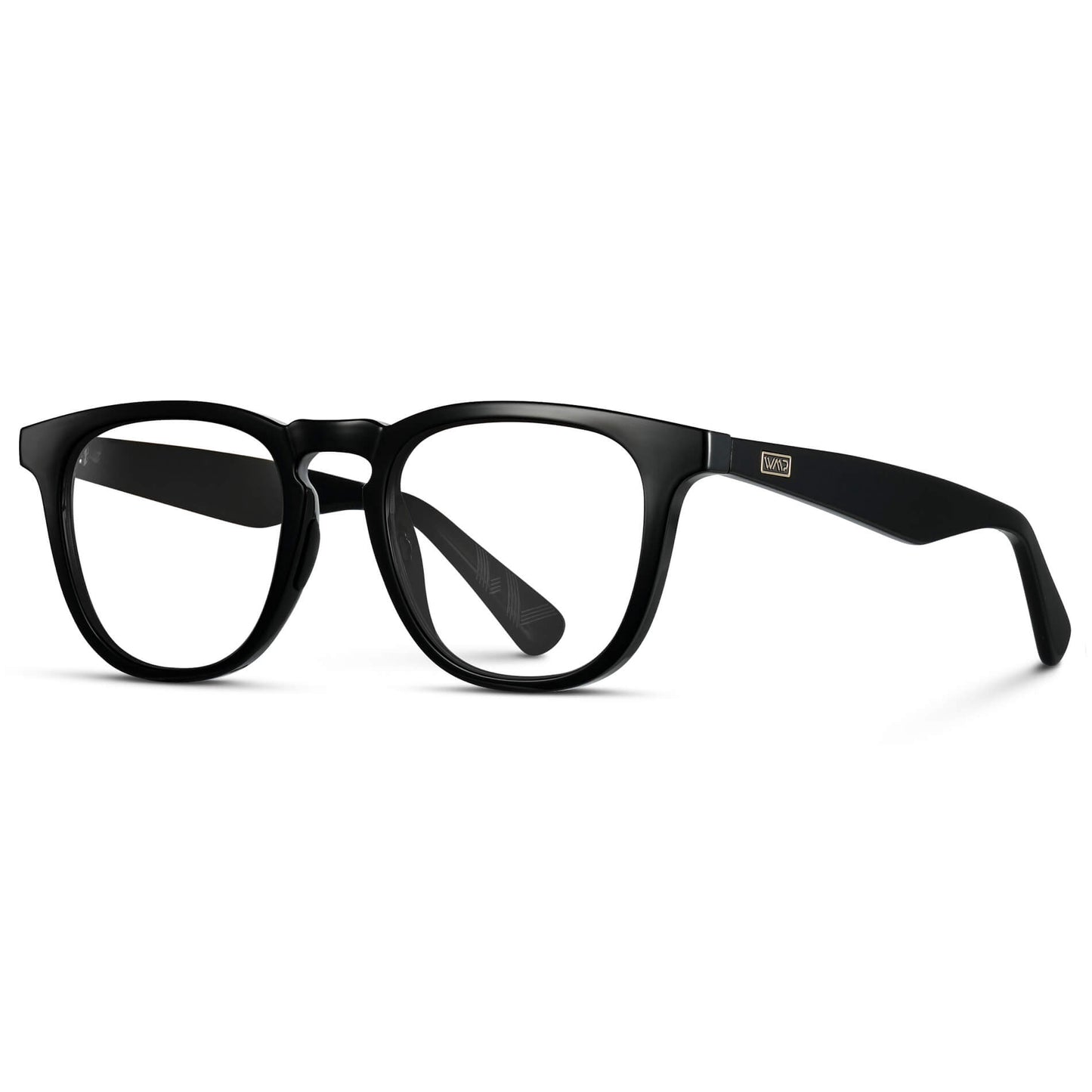 Black || Black Round Frame Glasses with Clear Lenses