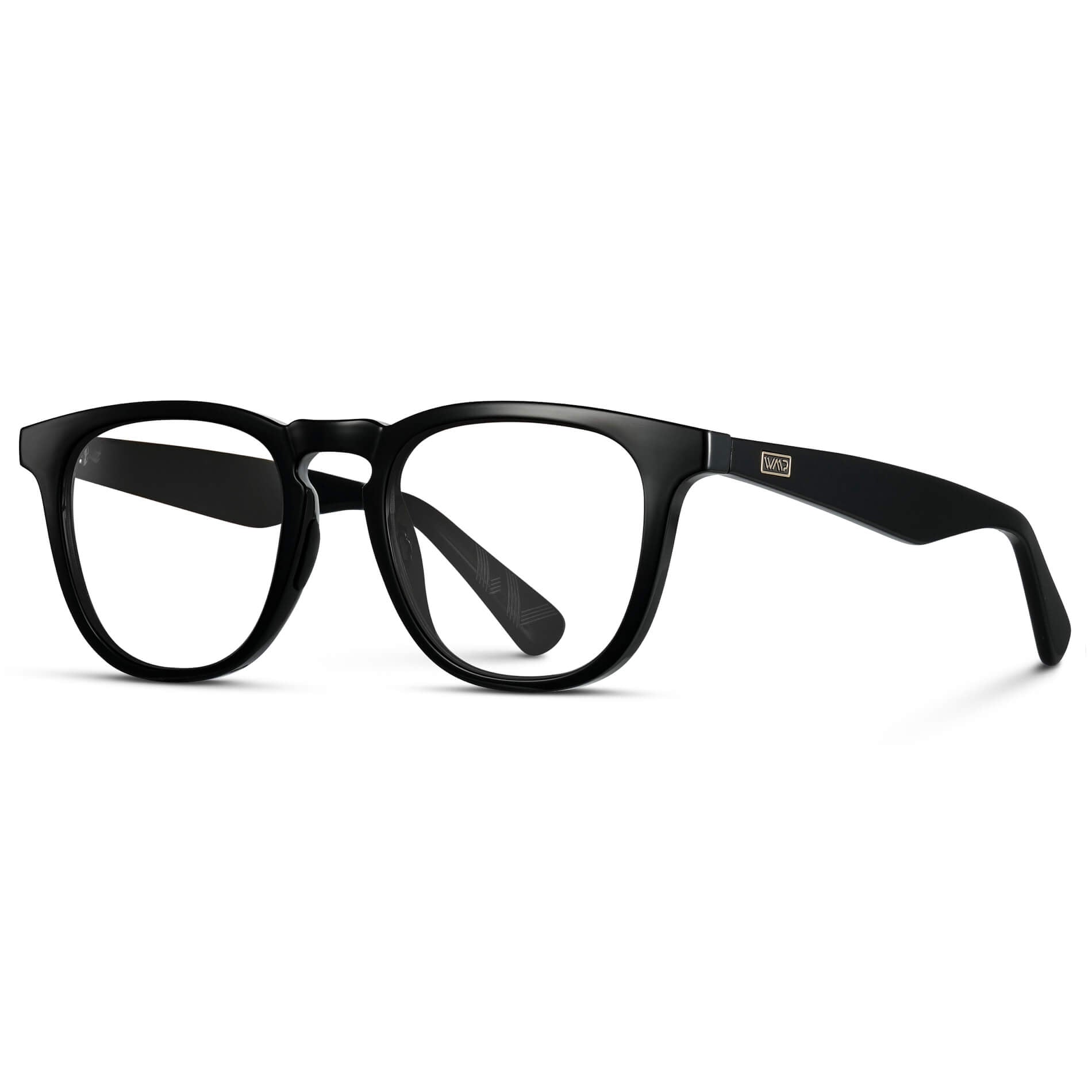 Black || Black Round Frame Glasses with Clear Lenses