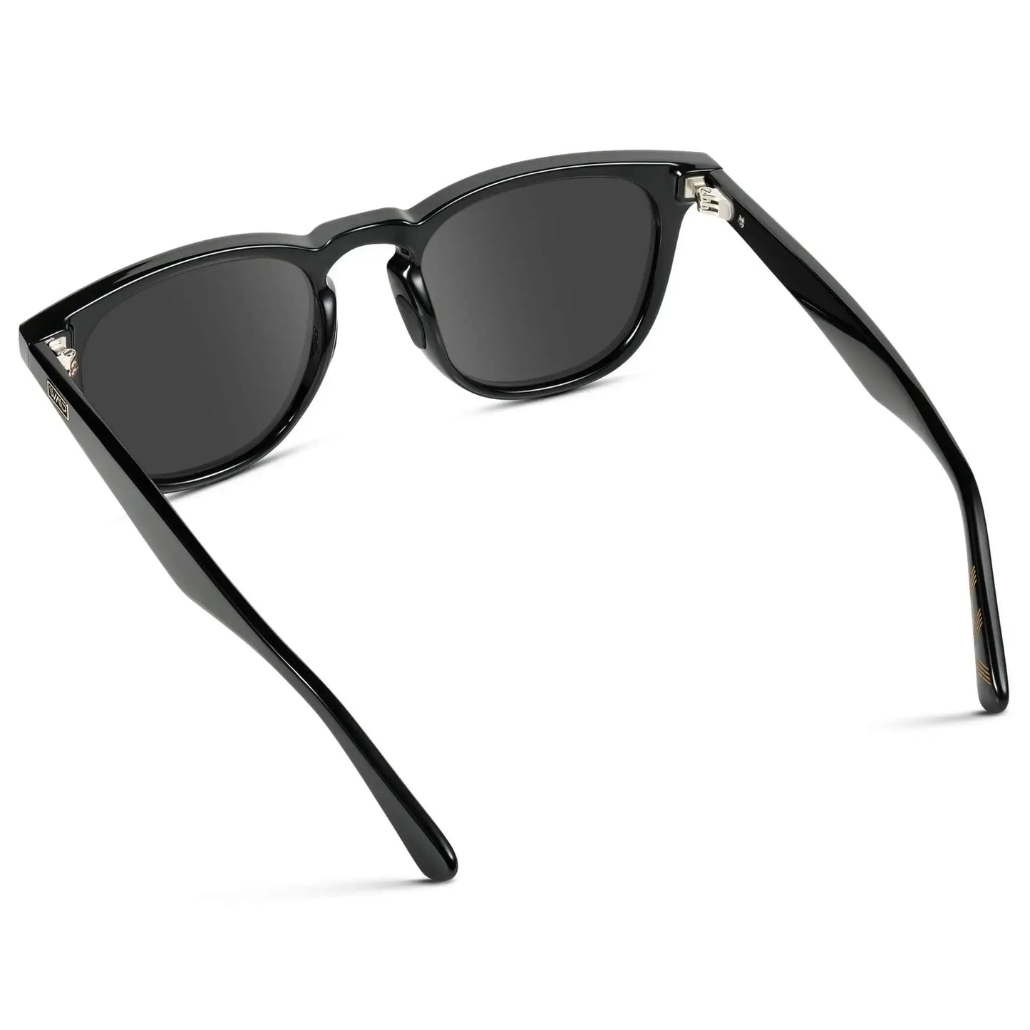Black / Grey || Men's Round Prescription Sunglasses with Black Frame and Grey Lens