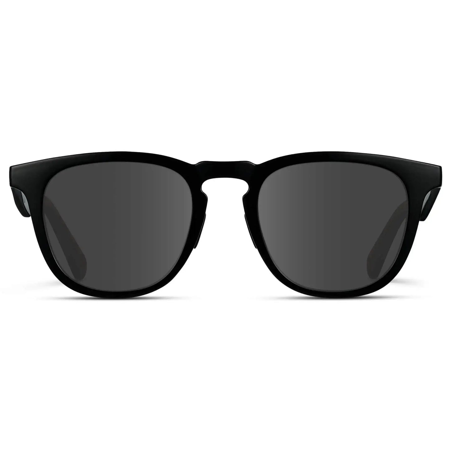 Black / Grey || Men's Round Prescription Sunglasses with Black Frame and Grey Lens