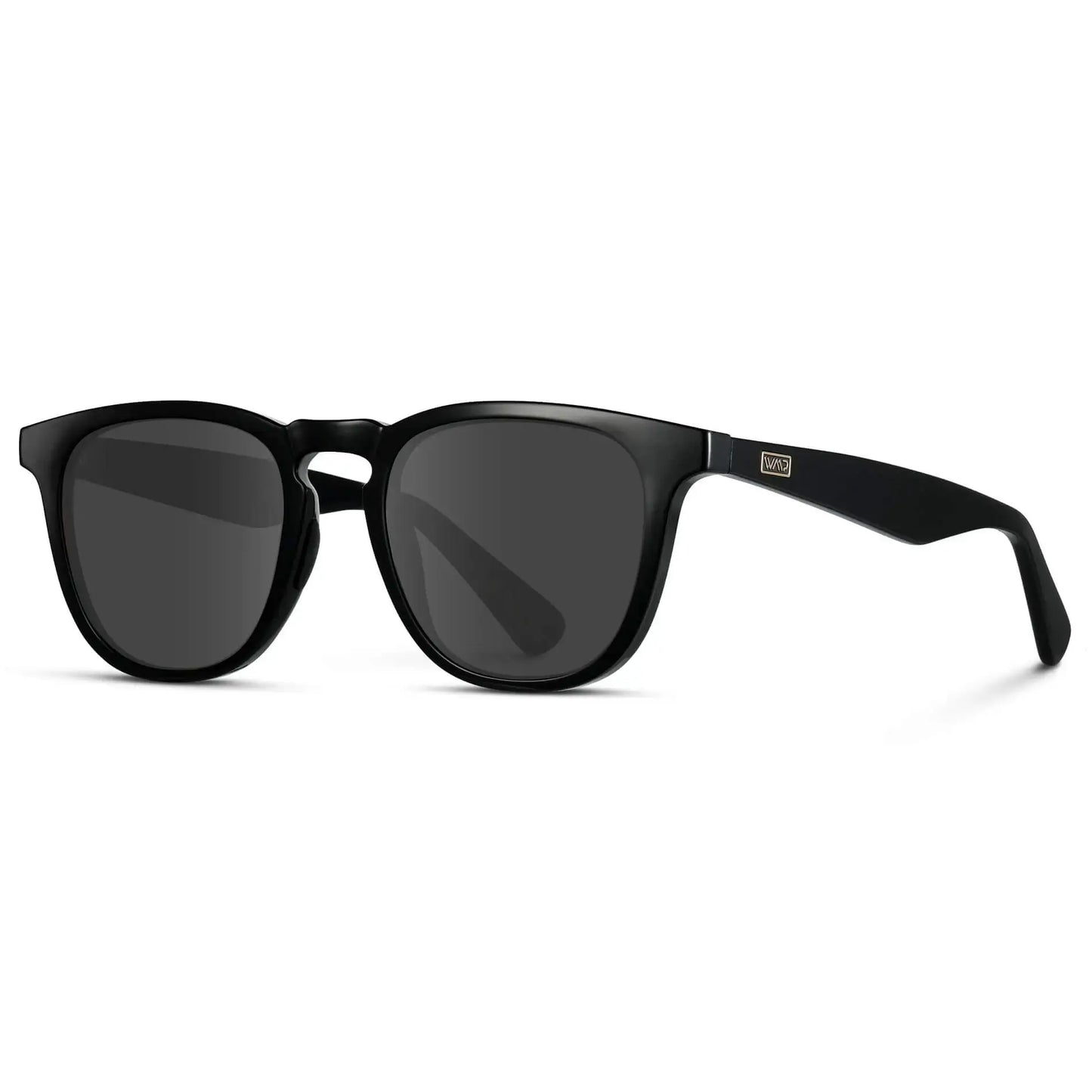 Black / Grey || Men's Round Prescription Sunglasses with Black Frame and Grey Lens