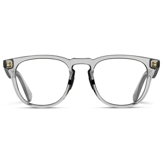 Crystal Ice Grey || Clear Round Frame Glasses with Clear Lenses