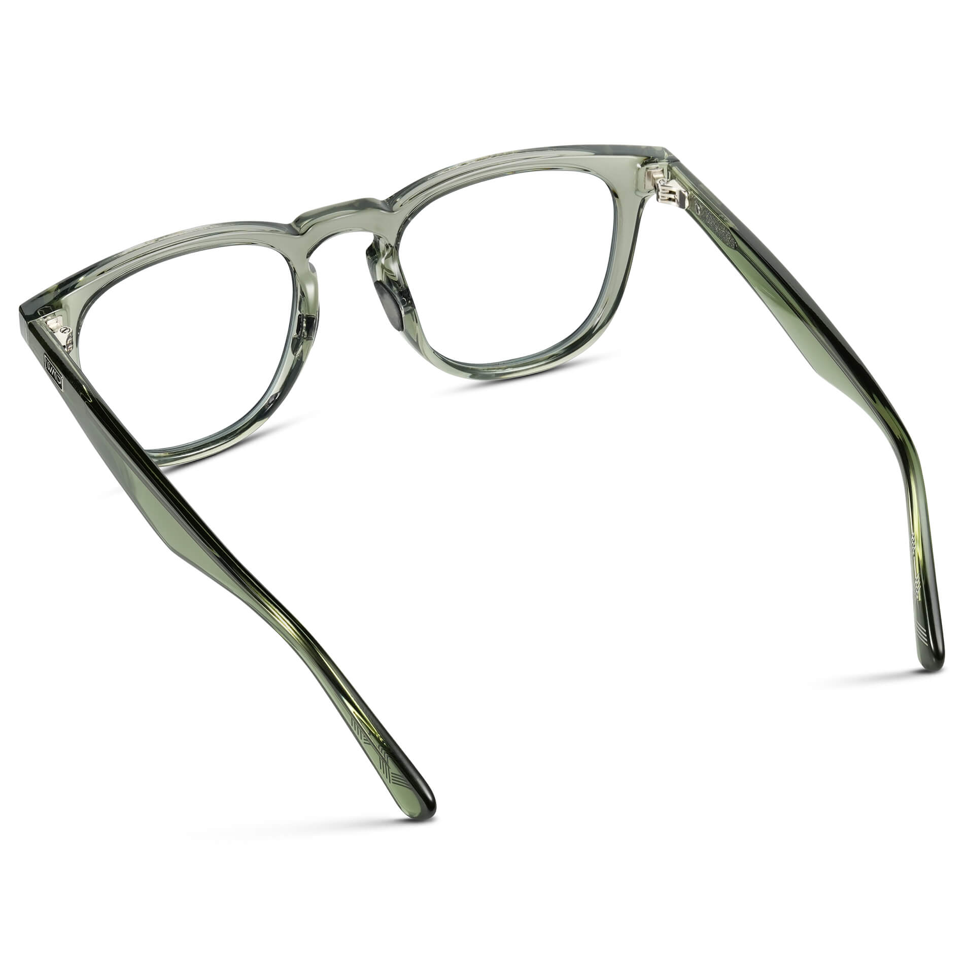 Crystal Agave Green || Green Round Frame Glasses with Clear Prescription Lenses