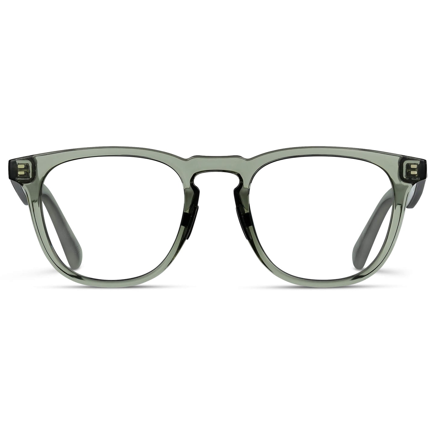 Crystal Agave Green || Green Round Frame Glasses with Clear Prescription Lenses