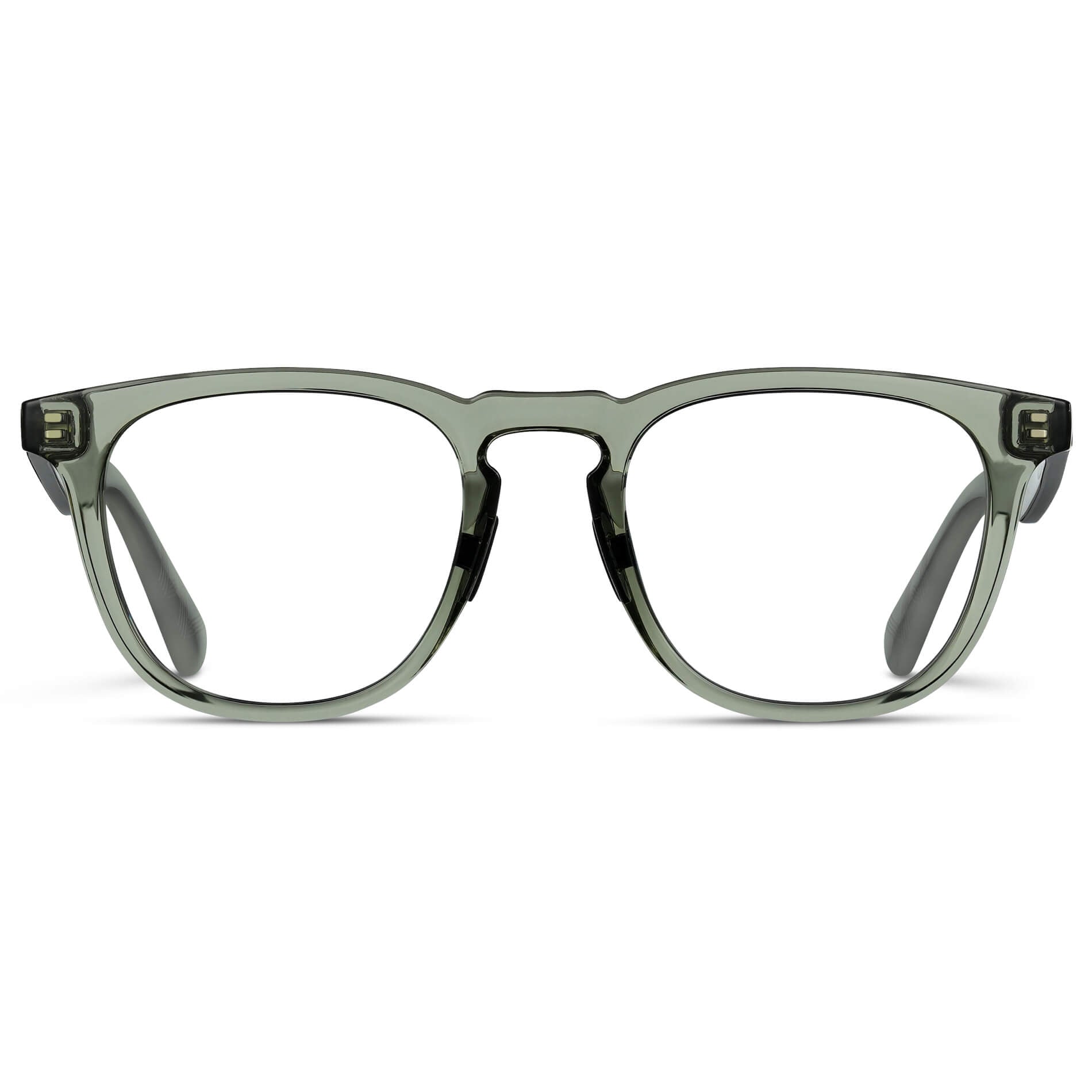 Crystal Agave Green || Green Round Frame Glasses with Clear Prescription Lenses