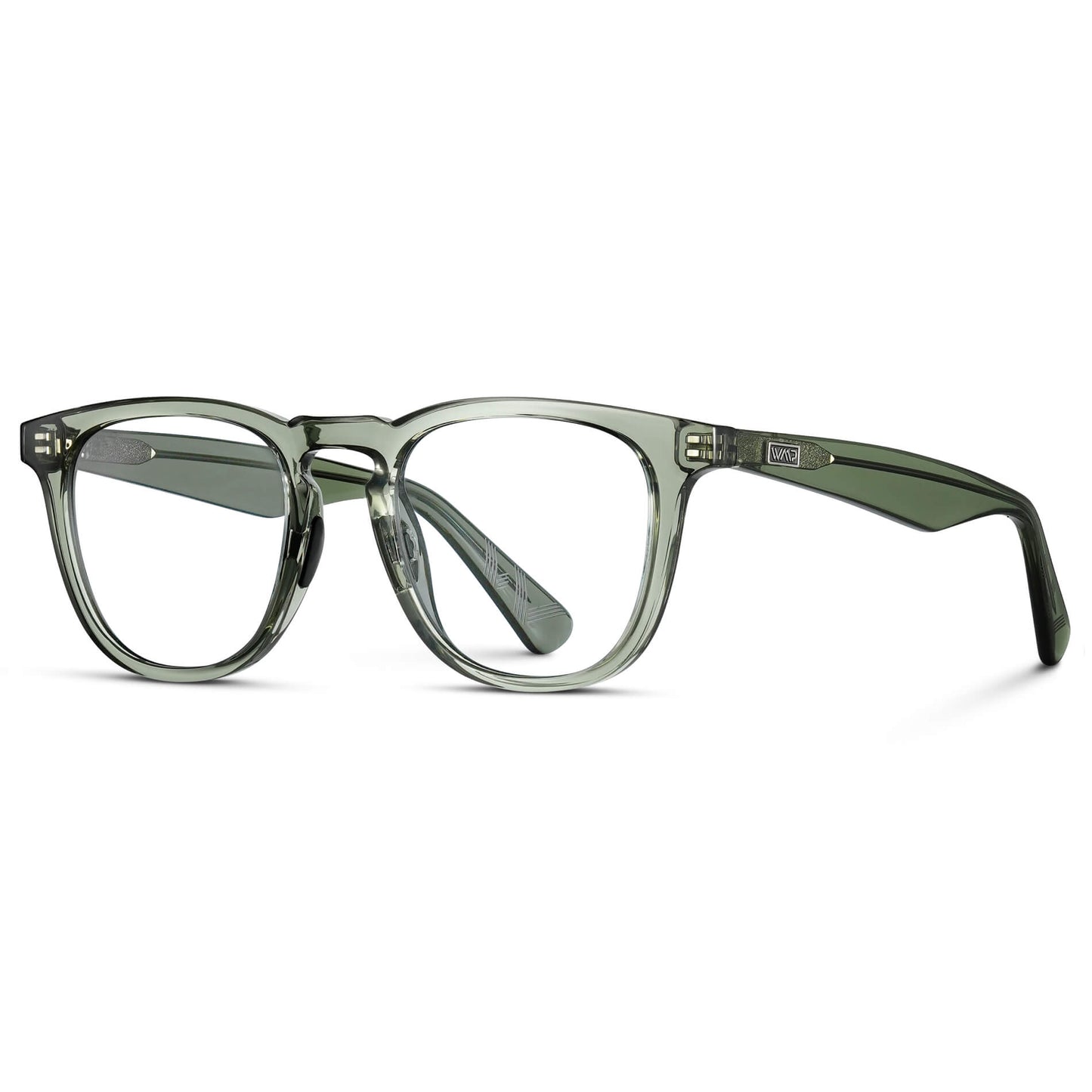 Crystal Agave Green || Green Round Frame Glasses with Clear Prescription Lenses