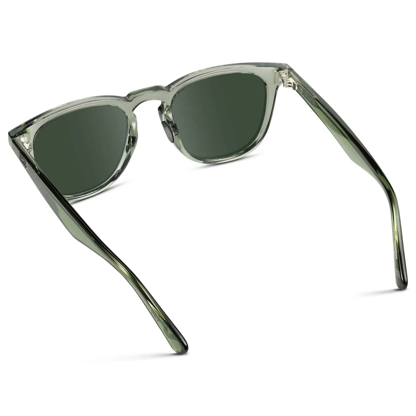 Crystal Agave Green / G15 || Men's Round Prescription Sunglasses with Green Frame and Green Lens