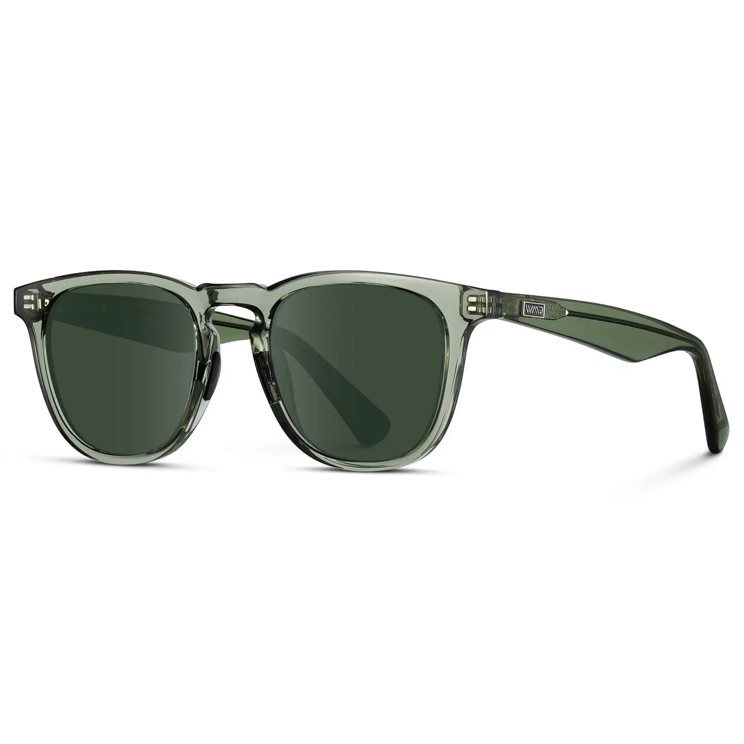 Crystal Agave Green / G15 || Men's Round Prescription Sunglasses with Green Frame and Green Lens