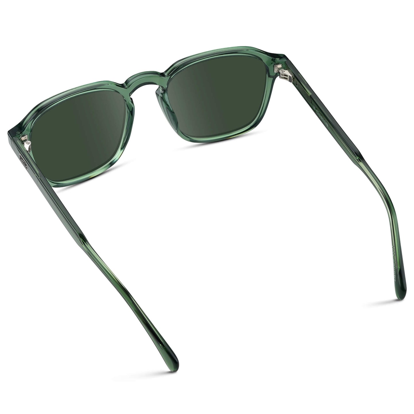 Emerald Green / G15 Lens || Green Square Frame with Prescription Green Sunglass Lenses