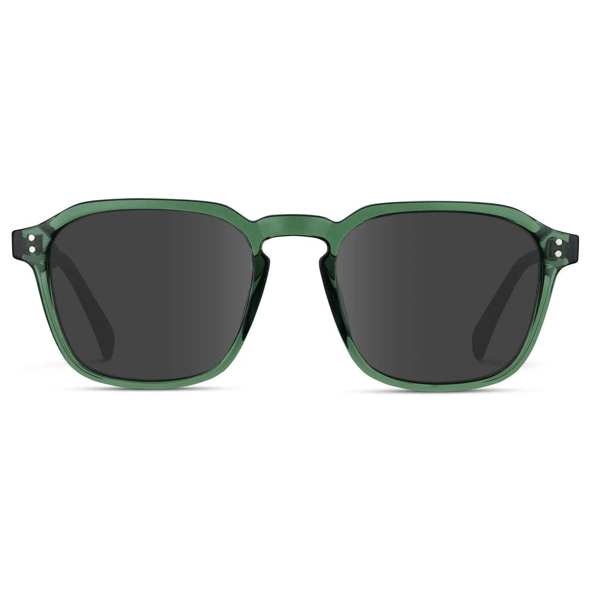 Emerald Green / Grey || Men's Square Prescription Sunglasses with Emerald Green Frame and Grey Lens