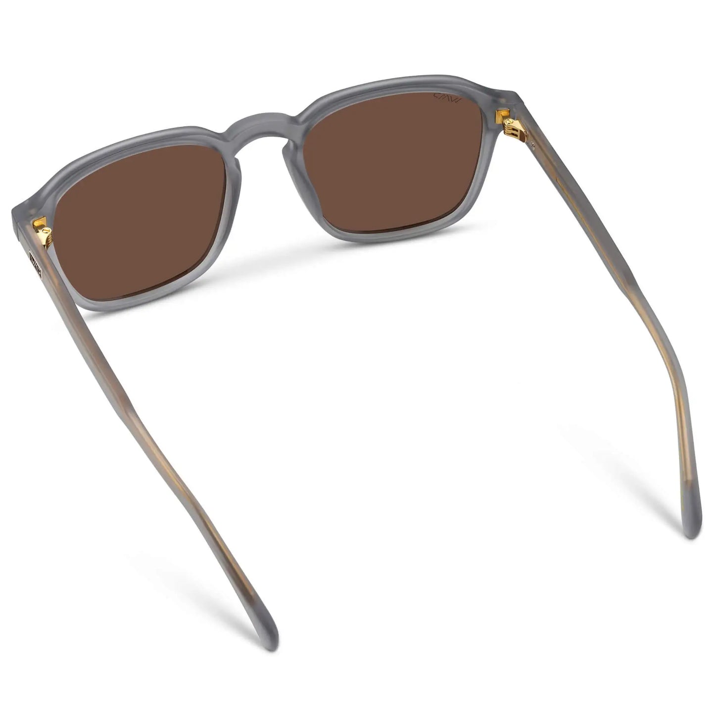 Moonrock Grey / Brown Lens || Grey Square Frame Sunglasses with Brown Polarized Lenses