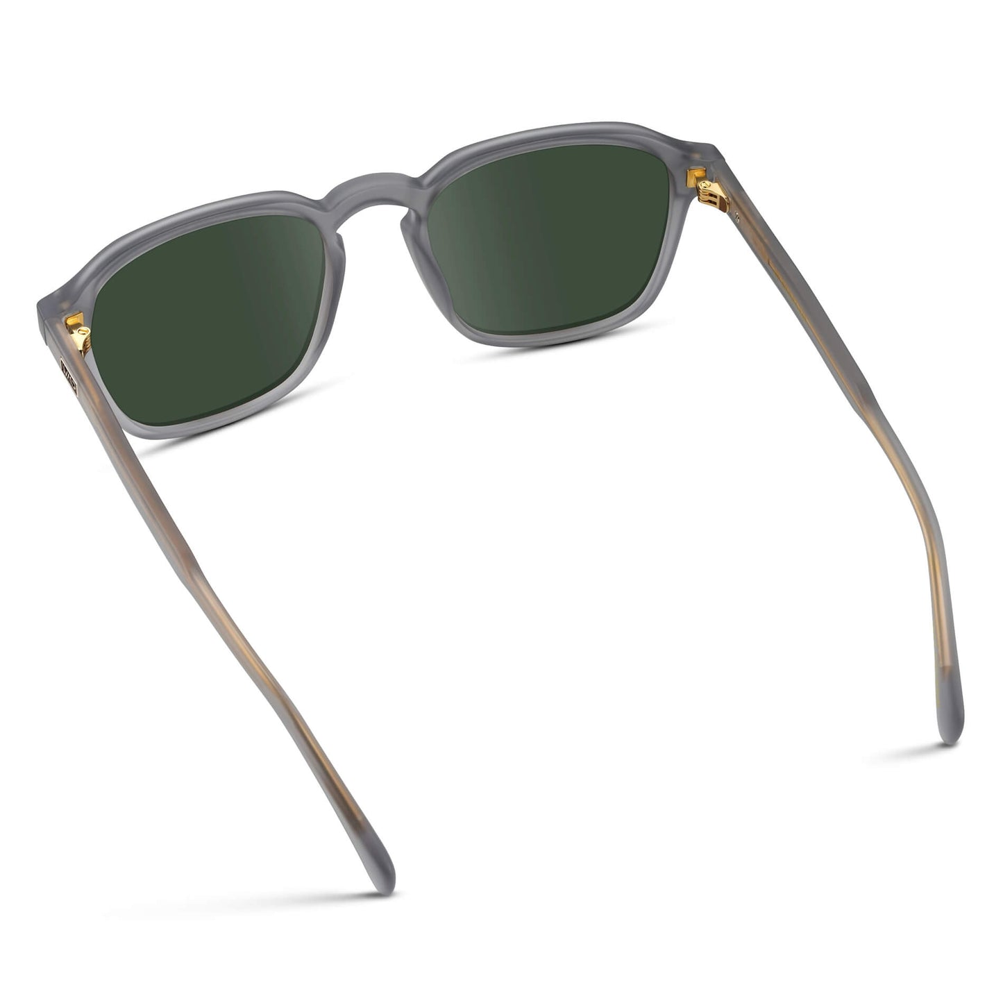 Moonrock Grey / G15 Lens || Grey Square Frame with Green Prescription Sunglass Lenses