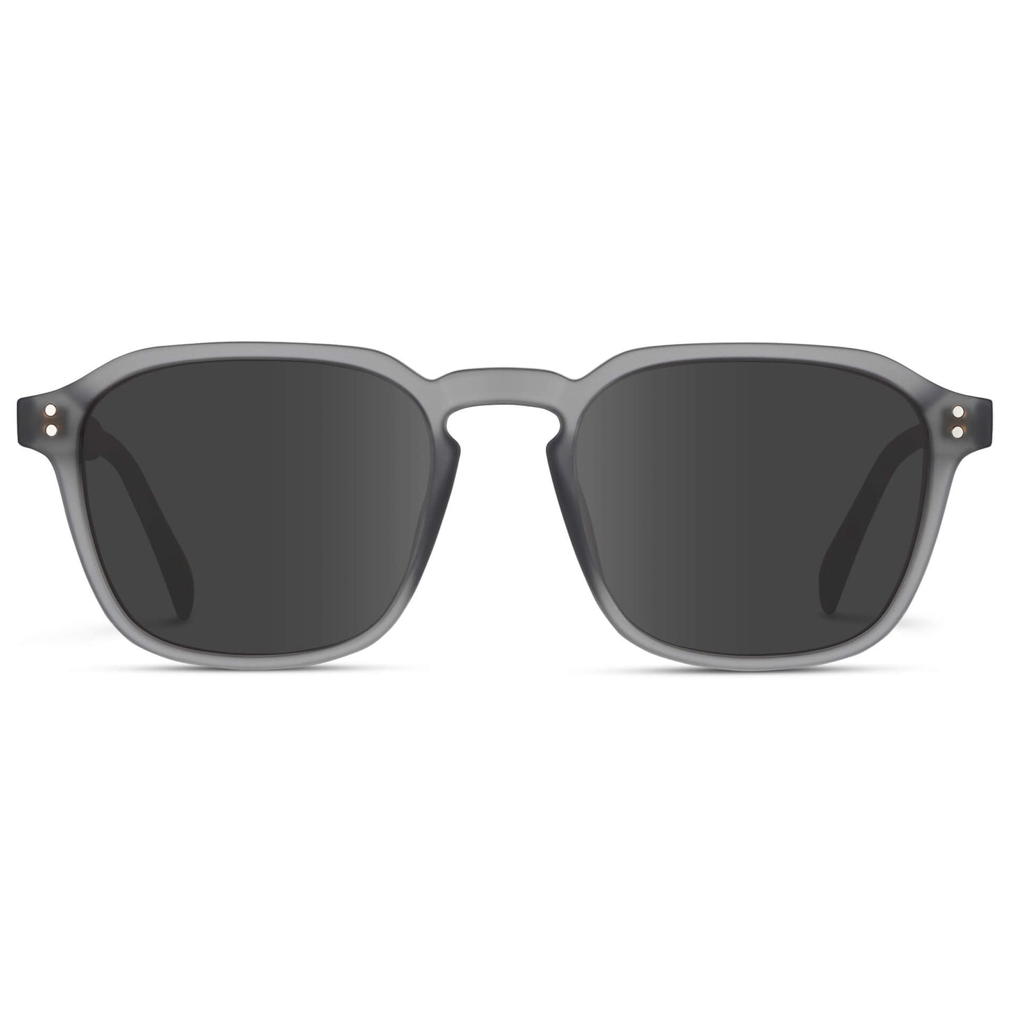 Moonrock Grey / Grey Lens || Grey Square Frame with Grey Prescription Sunglass Lenses