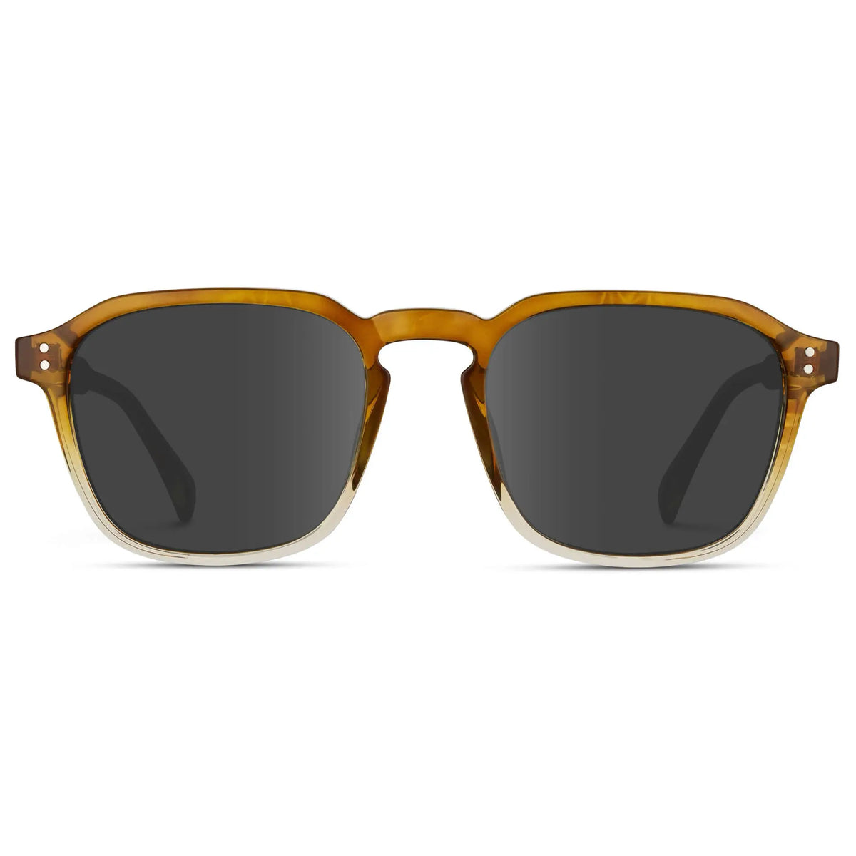 Sunset Tortoise / Grey || Men's Square Prescription Sunglasses with Sunset Tortoise Frame and Grey Lens