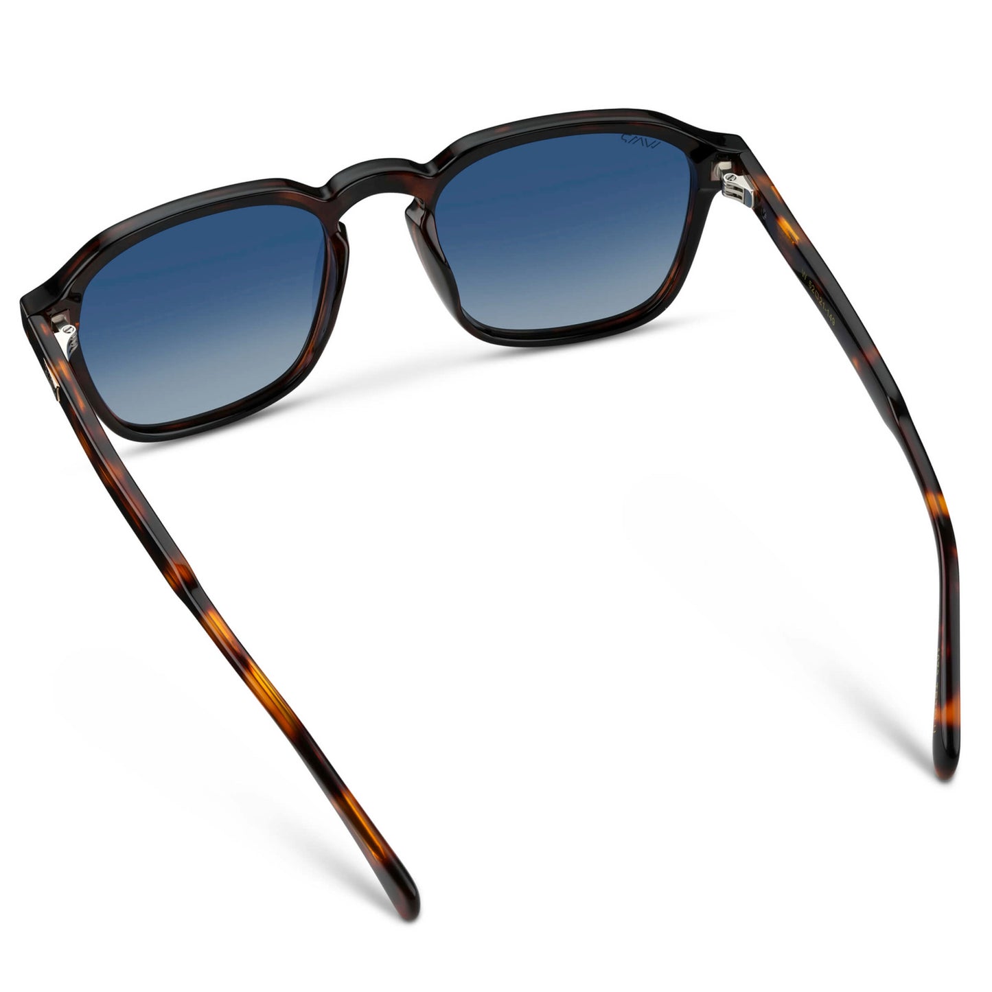 Brown Tortoise / Gradient Blue Lens || Tortoise Square Frame Sunglasses with Blue Polarized Lenses
