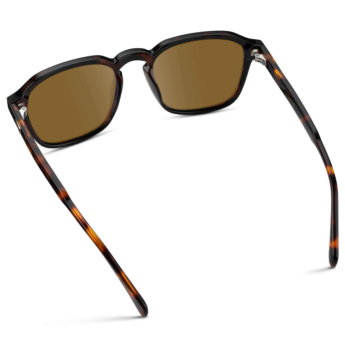 Brown Tortoise / Amber Lens || Tortoise Square Frame with Brown Prescription Sunglass Lenses