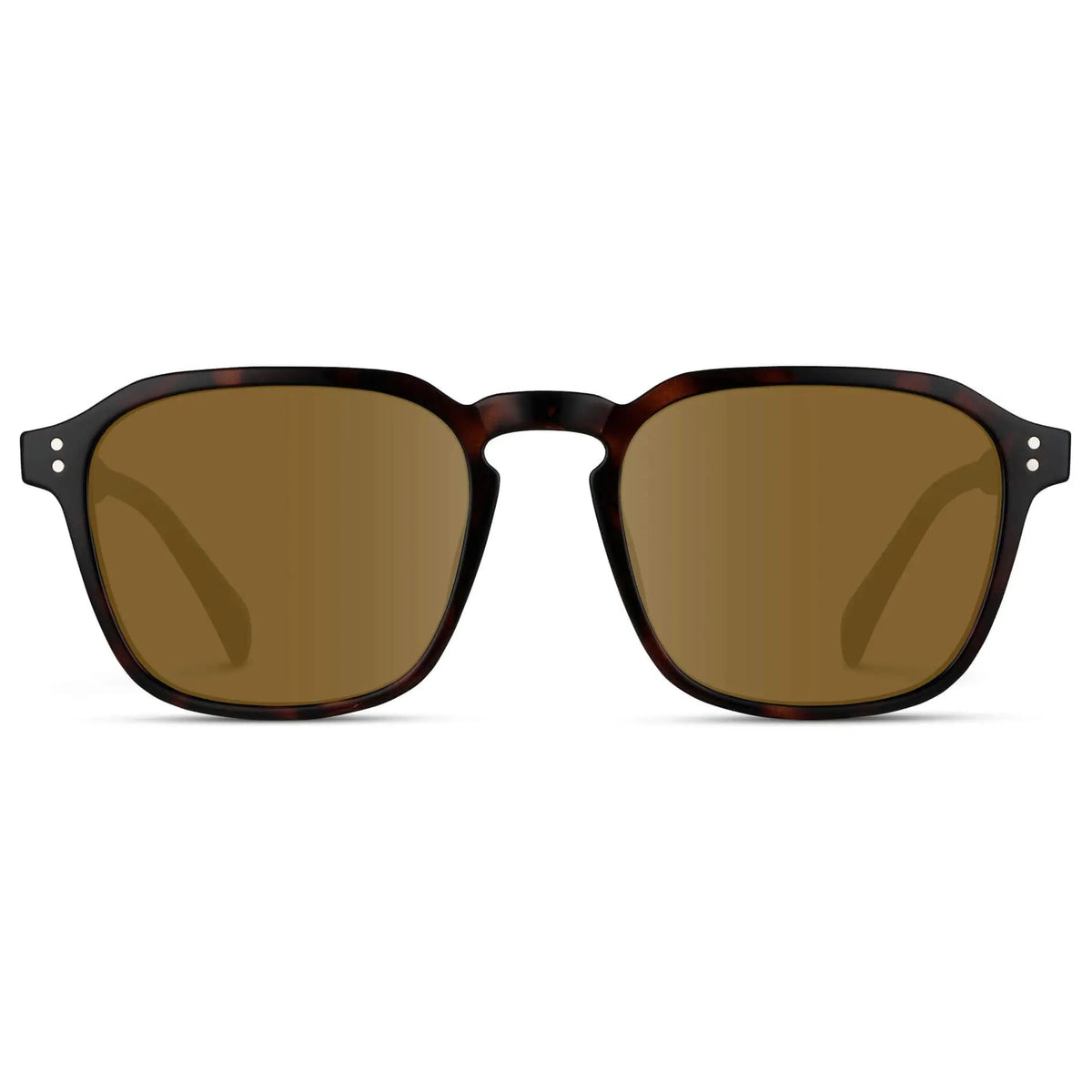 Brown Tortoise / Amber || Men's Square Prescription Sunglasses with Brown Tortoise Frame and Brown Lens