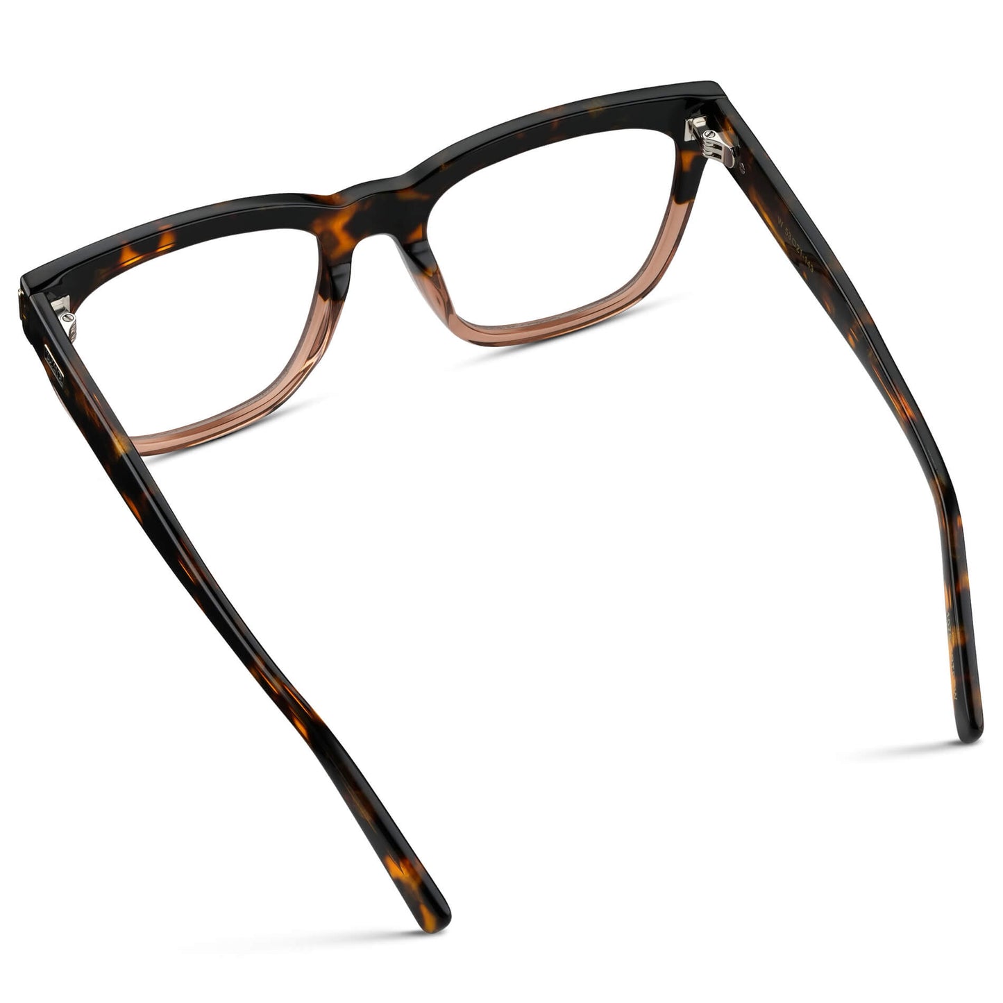 Crystal Brown Tortoise || Square Prescription Frames with Clear Lenses