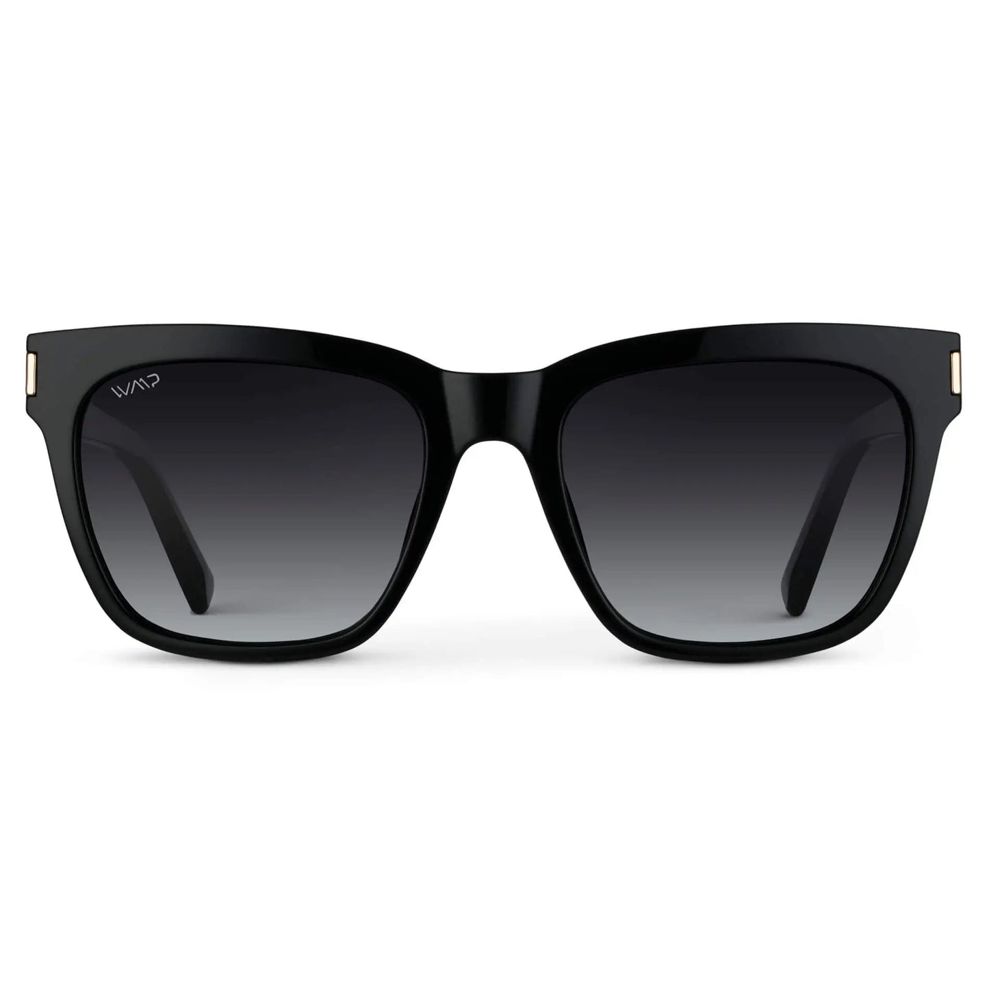 Black / Gradient Black Lens || Black Cateye Frame Sunglasses with Black Polarized Lenses