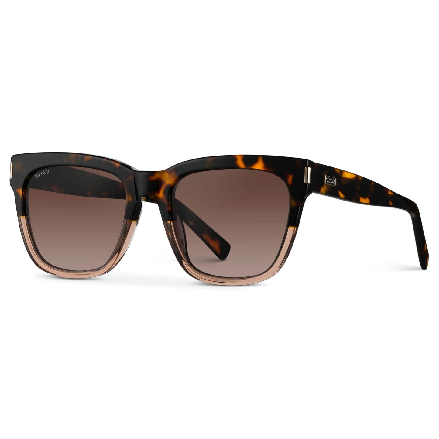 Crystal Brown Tortoise / Gradient Brown Lens || Brown Cateye Frame Sunglasses with Brown Polarized Lenses
