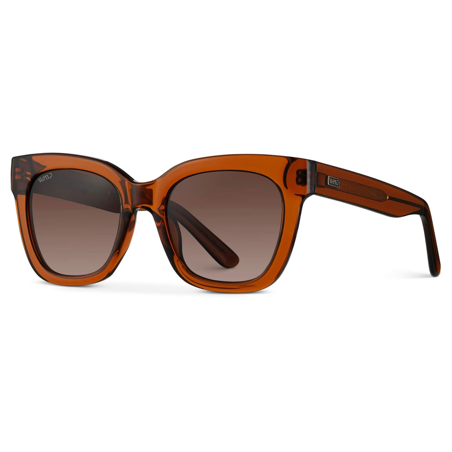 Crystal Chestnut Brown / Brown Lens || Brown Cateye Frame Sunglasses with Brown Polarized Lenses