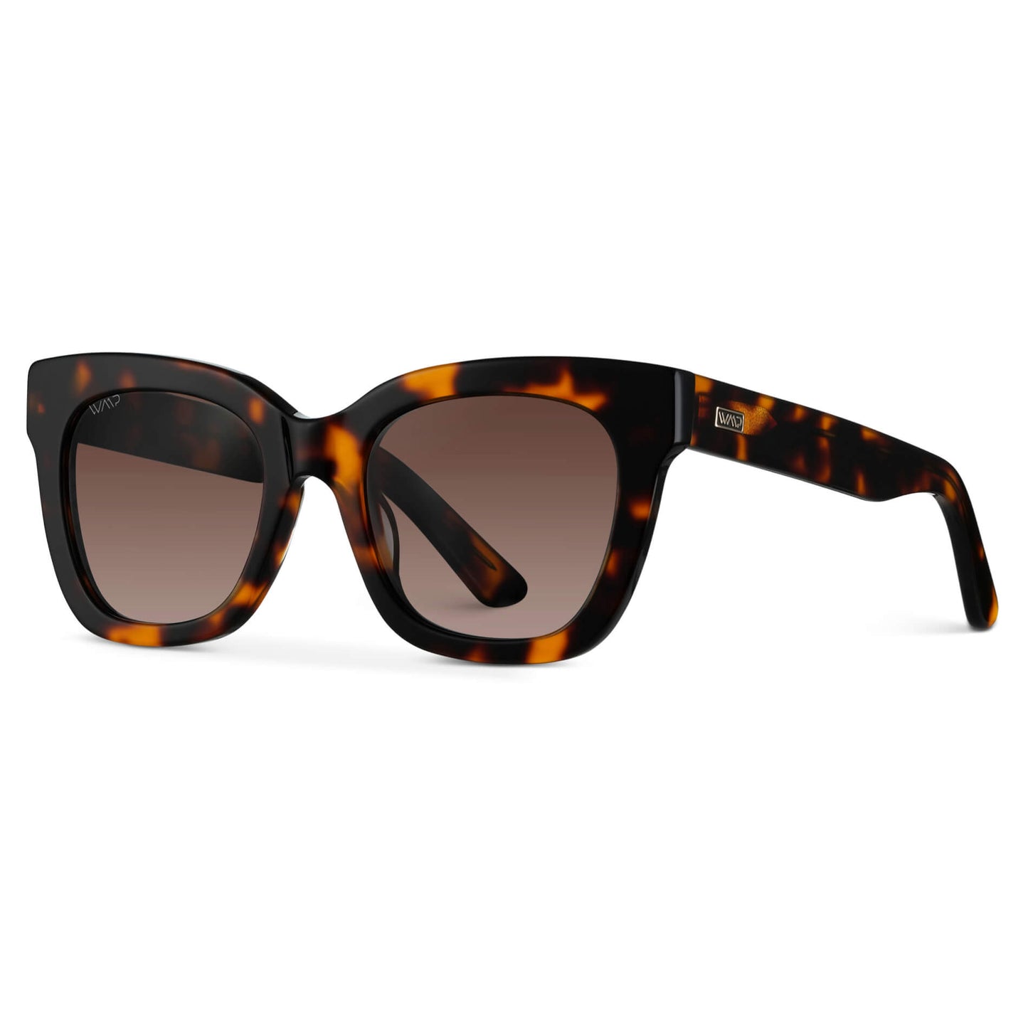 Tortoise / Brown Lens || Brown Cateye Frame Sunglasses with Brown Polarized Lenses