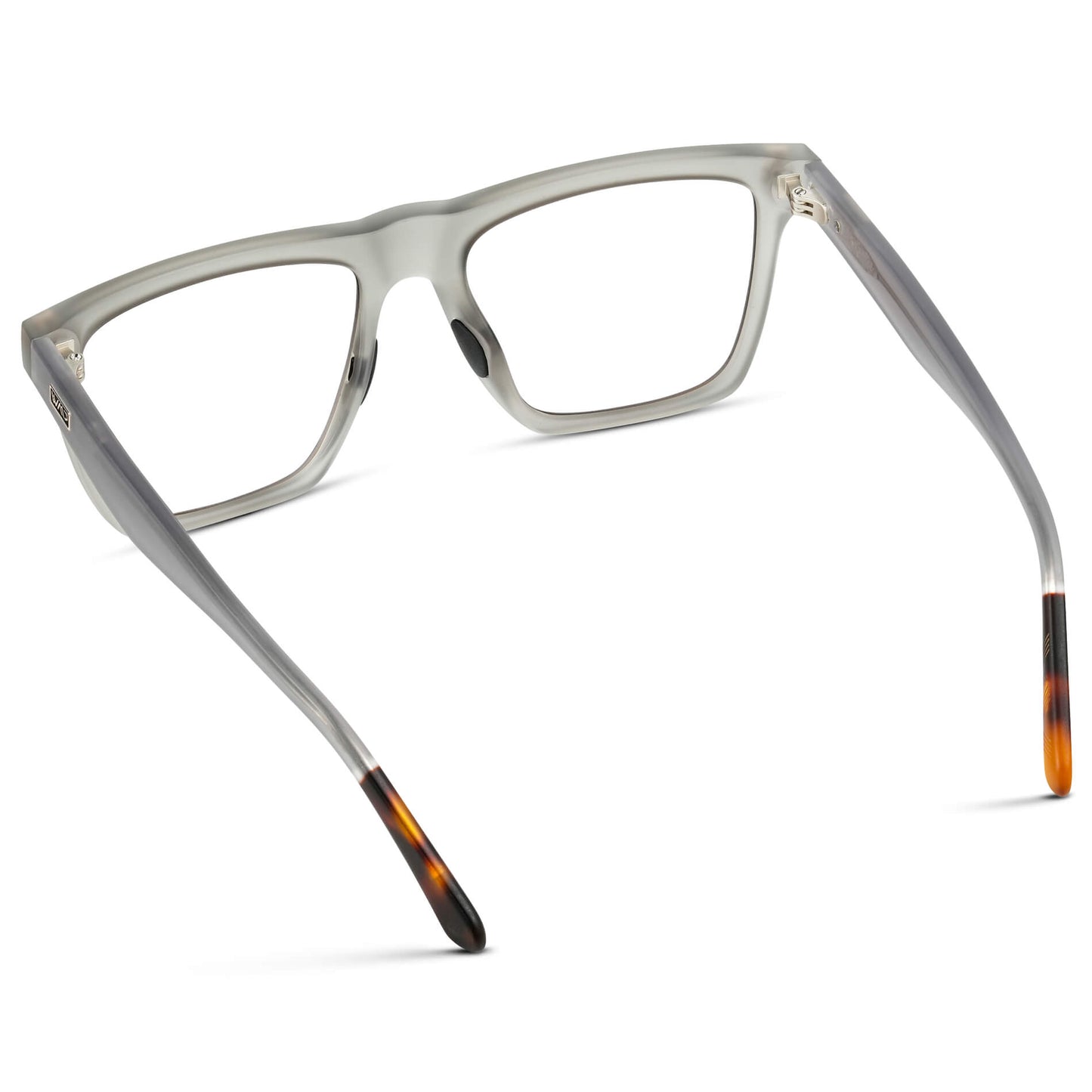 Frosted Moonrock Grey || Grey Rectangle Frame Eyeglasses with Clear Lenses