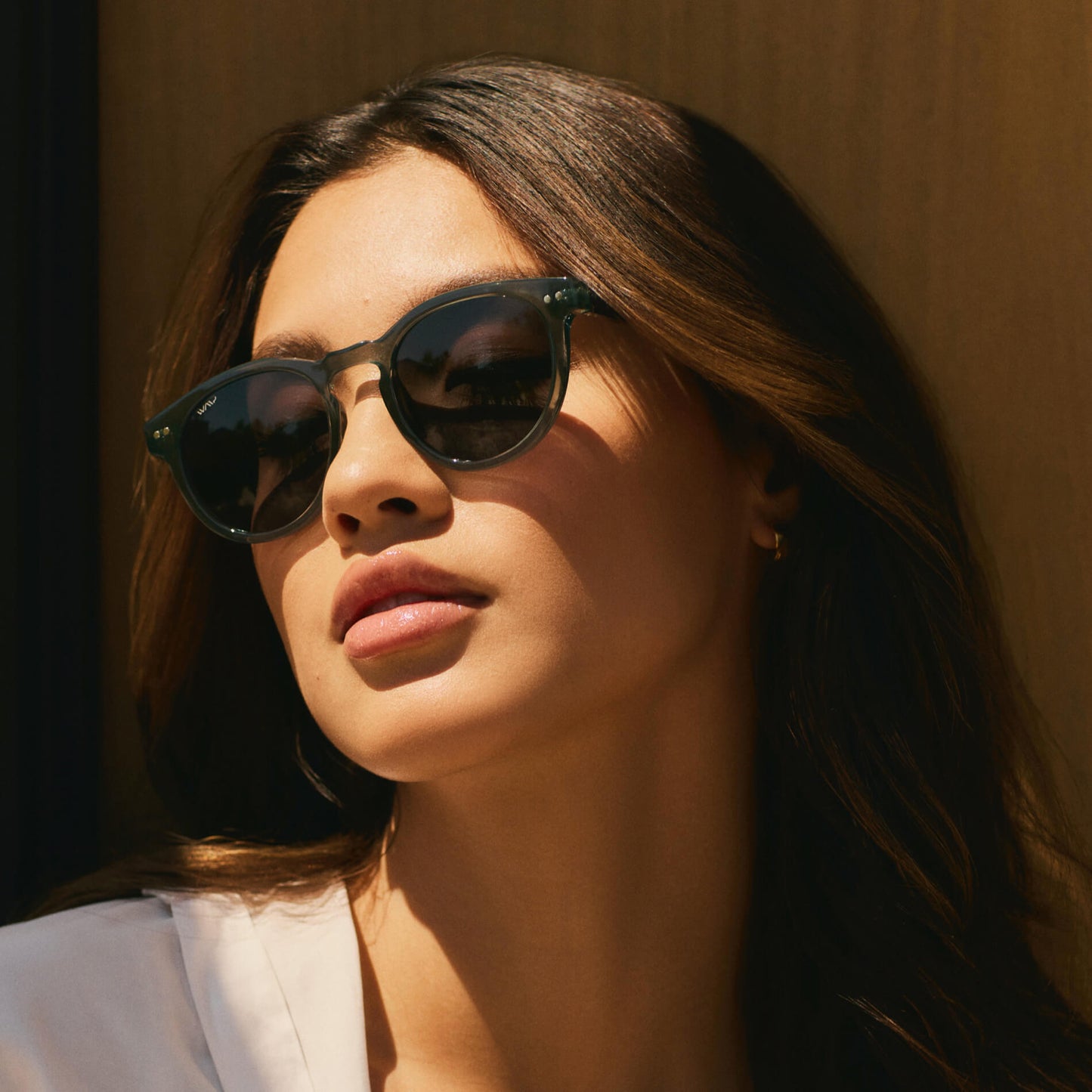 Emerald Green / Black Lens || Women's Emerald Green Round Frame Sunglasses with Black Polarized Lenses