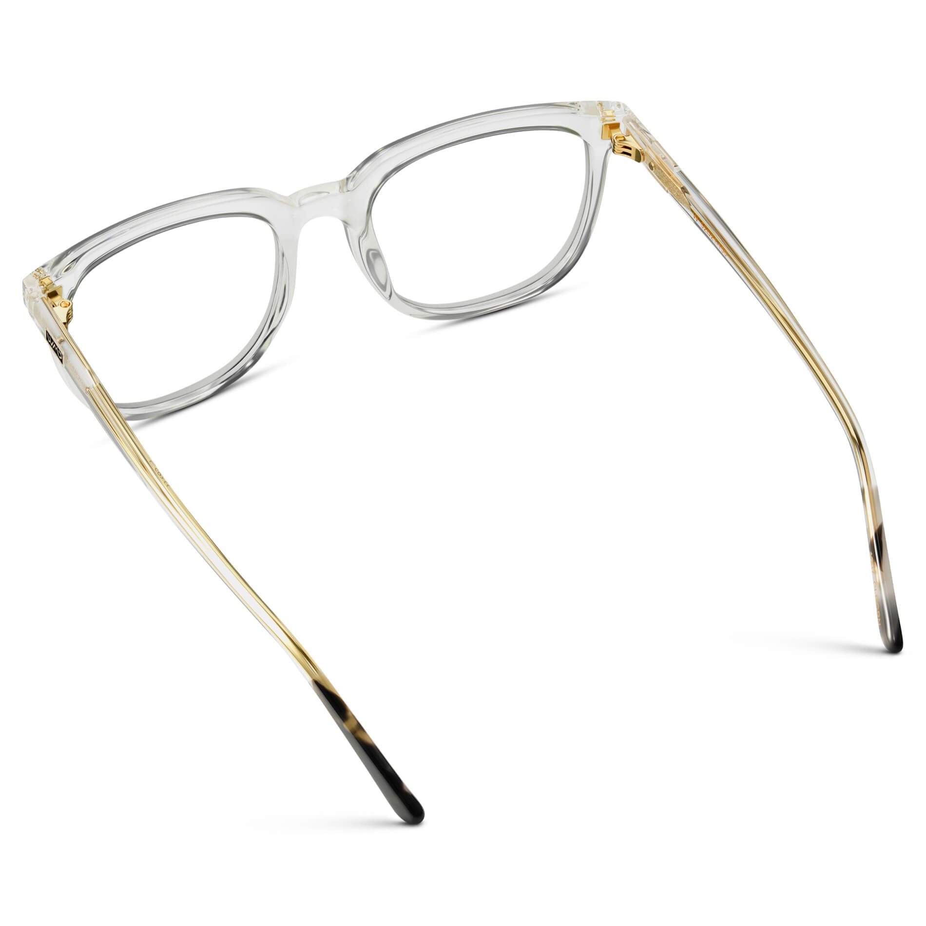 Clear || Clear Square Frame Glasses with Clear Prescription Lenses
