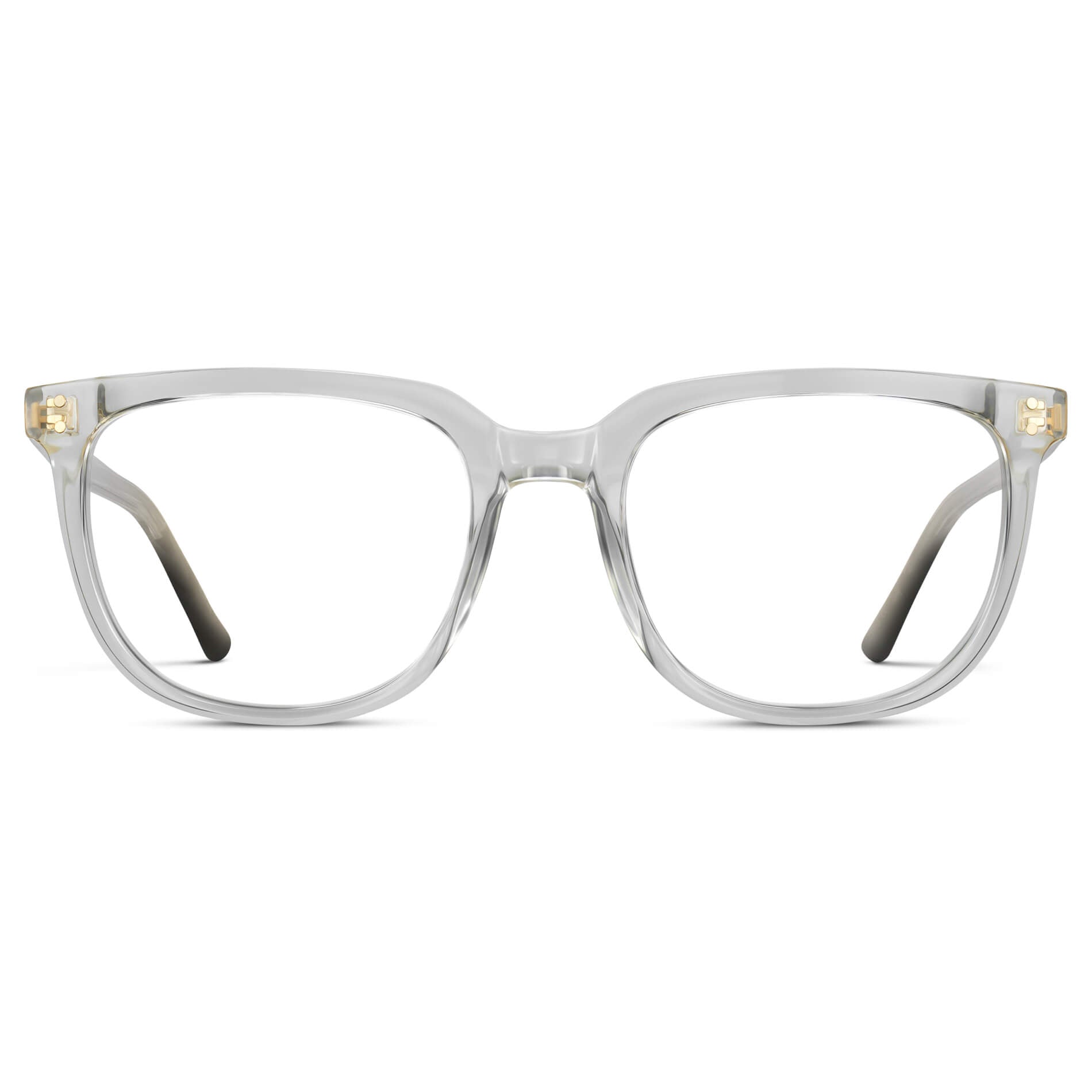 Clear || Clear Square Frame Glasses with Clear Prescription Lenses