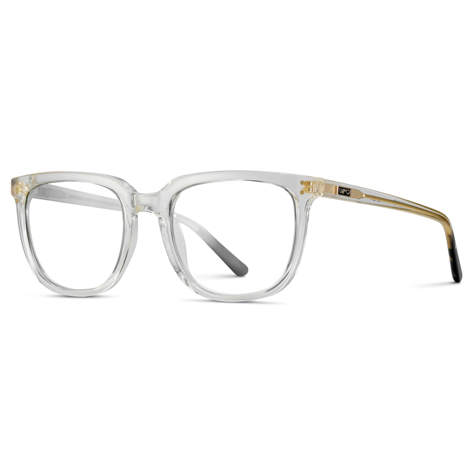 Clear || Clear Square Frame Glasses with Clear Prescription Lenses