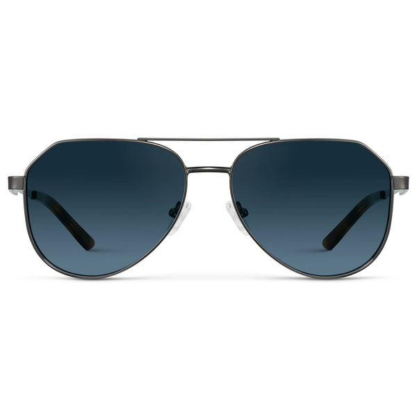Aero - Gunmetal / Deep Blue Gradient Lens